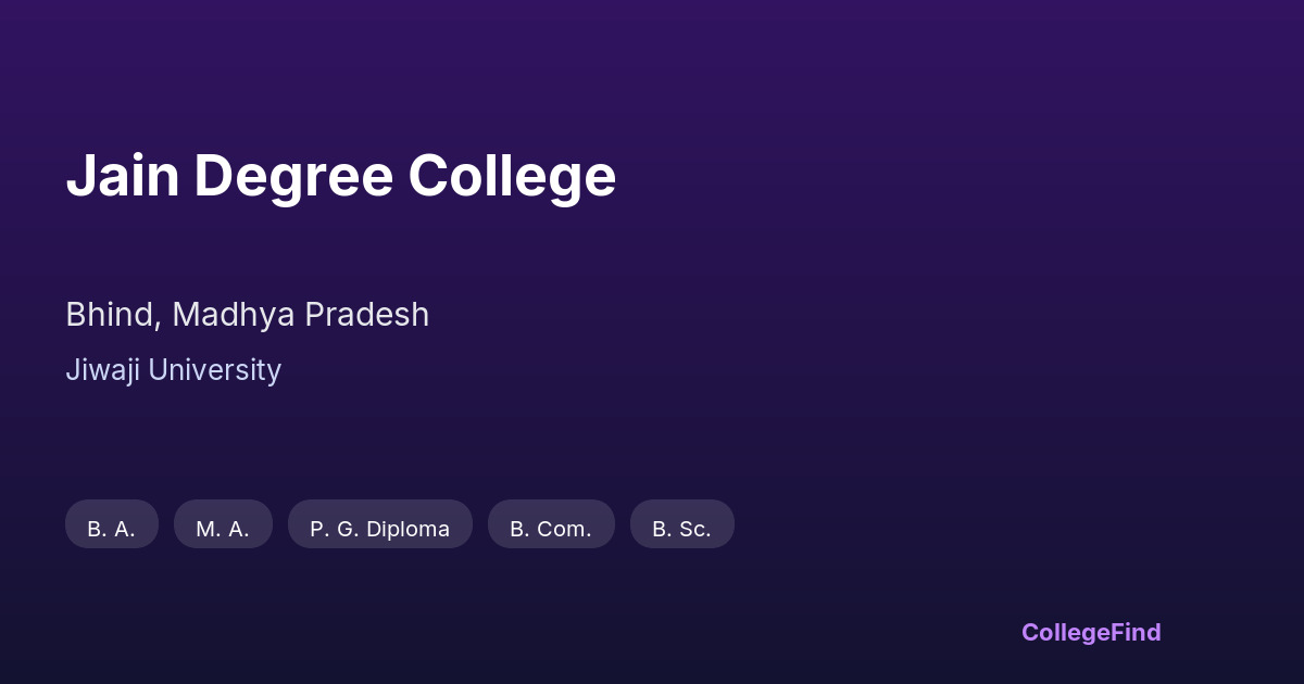 jain degree college