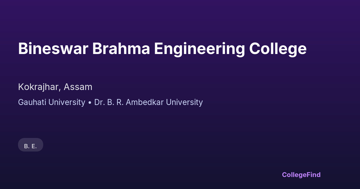 bineswar brahma engineering college