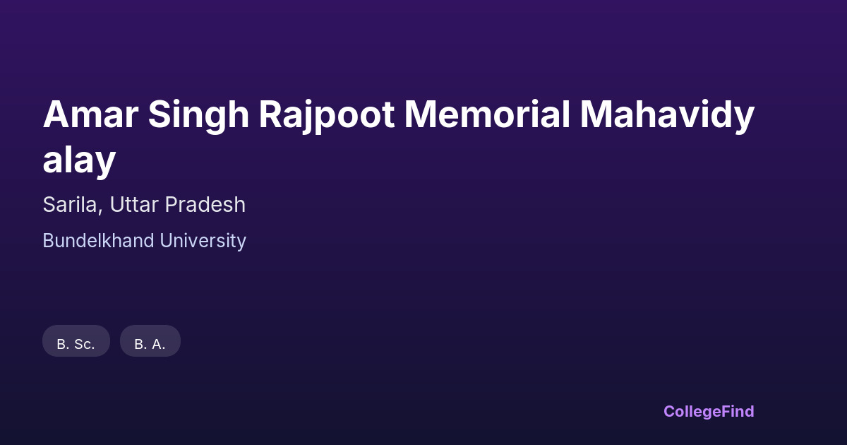 amar singh rajpoot memorial mahavidyalay