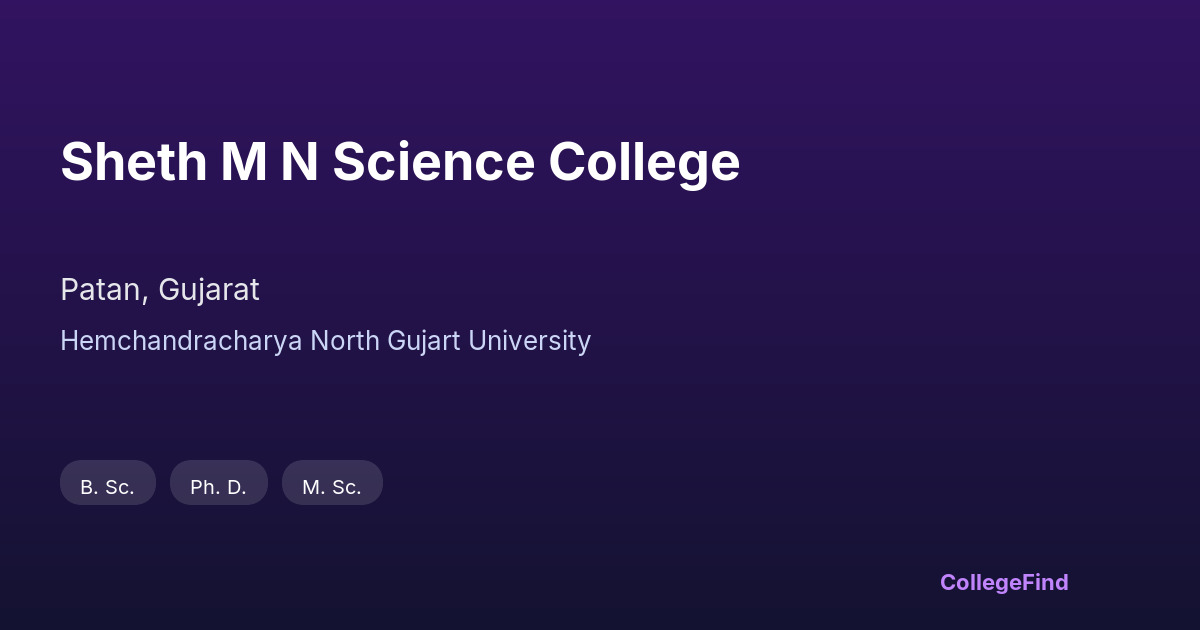 sheth m n science college