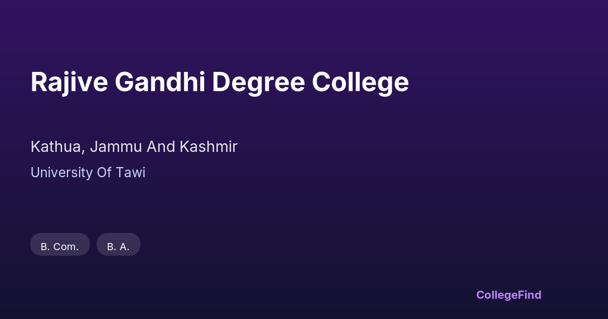 rajive gandhi degree college