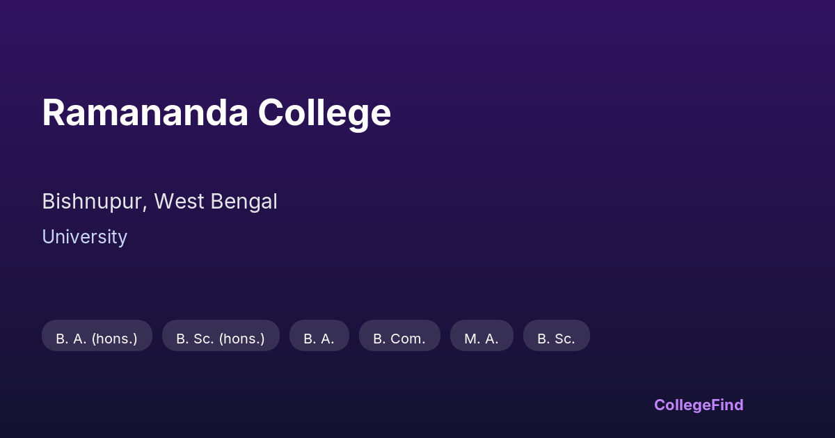 ramananda college