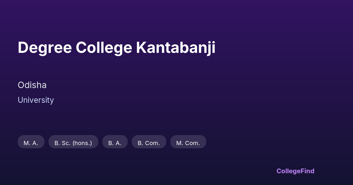degree college kantabanji