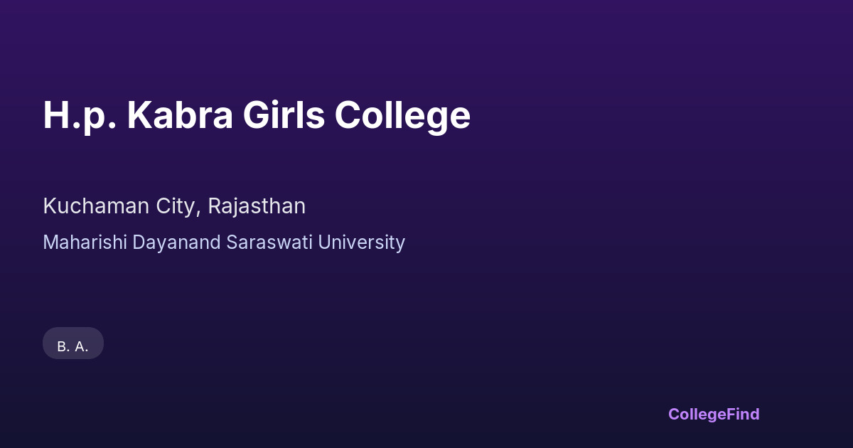 h.p. kabra girls college
