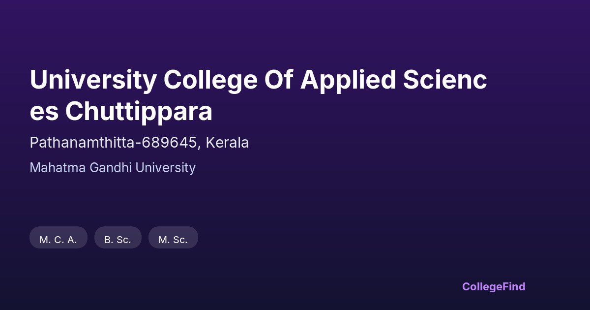 university college of applied sciences chuttippara