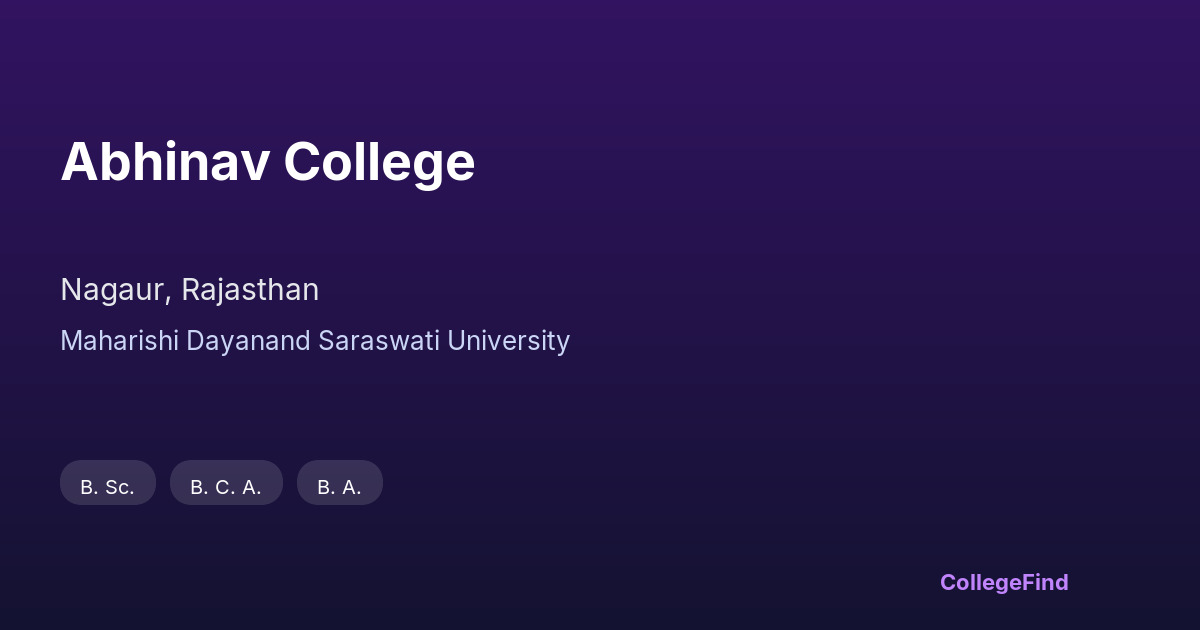 abhinav college