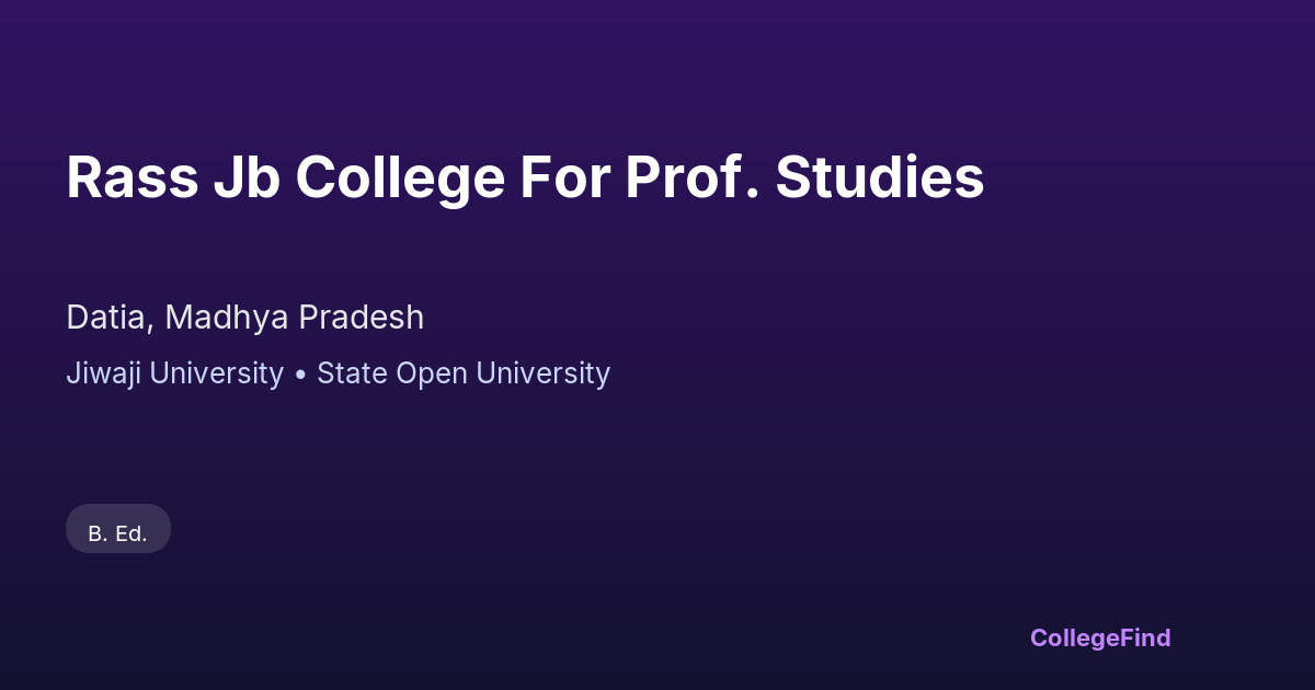 rass jb college for prof. studies