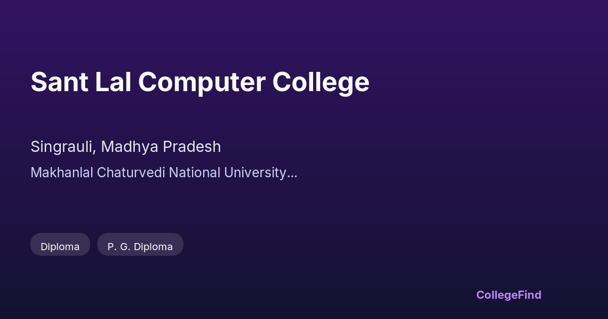 sant lal computer college