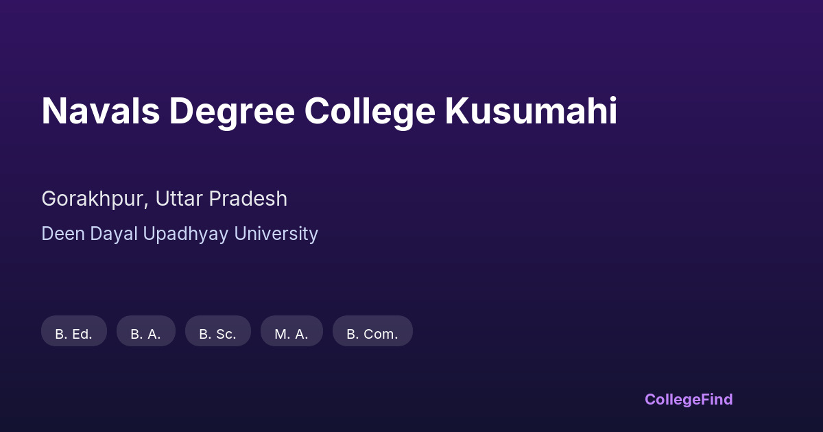 navals degree college kusumahi
