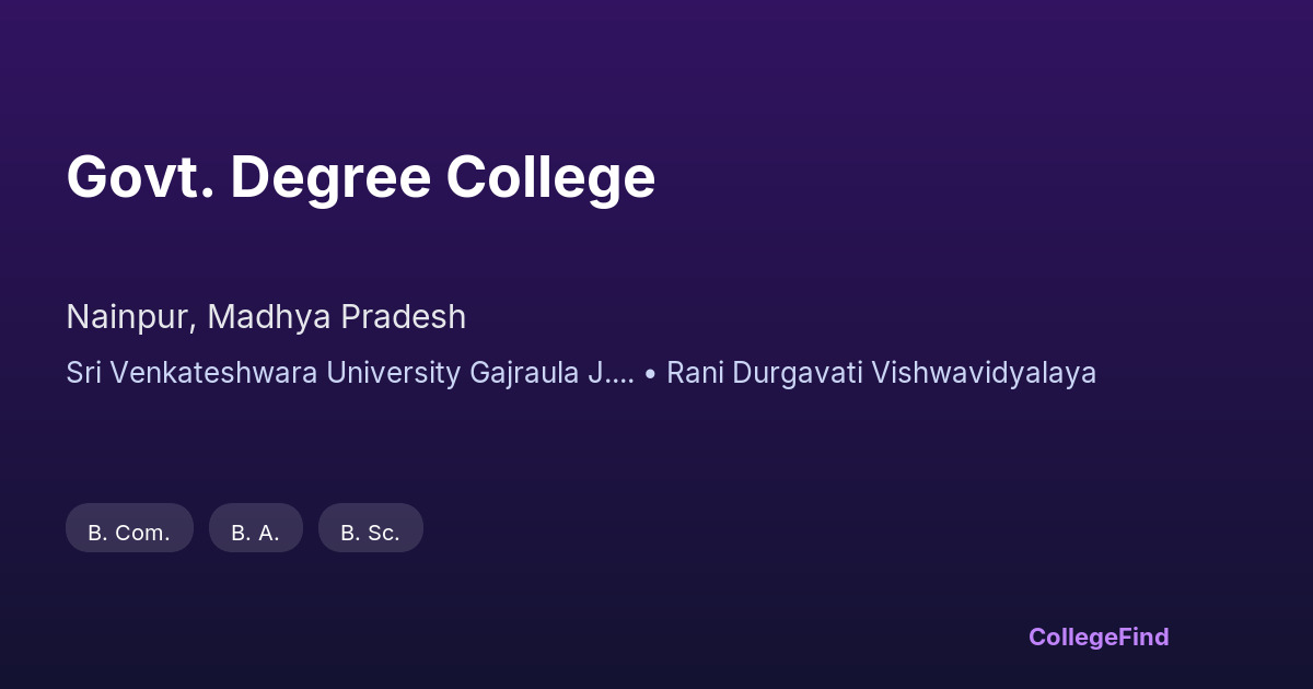 govt. degree college