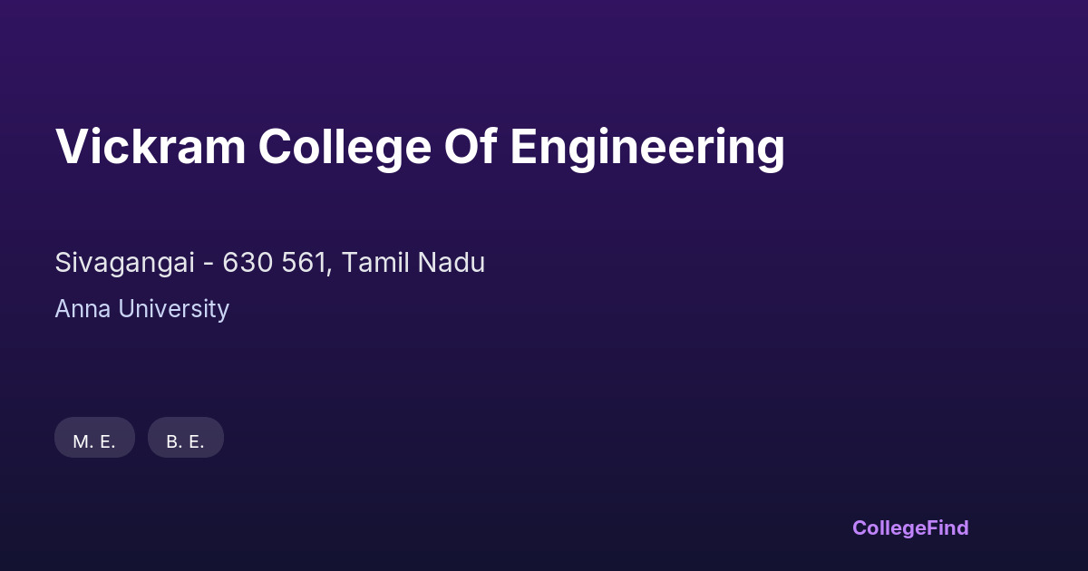 vickram college of engineering
