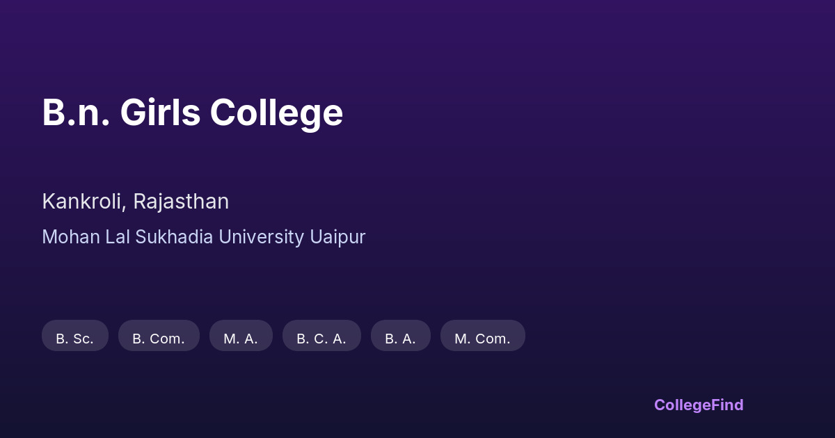 b.n. girls college