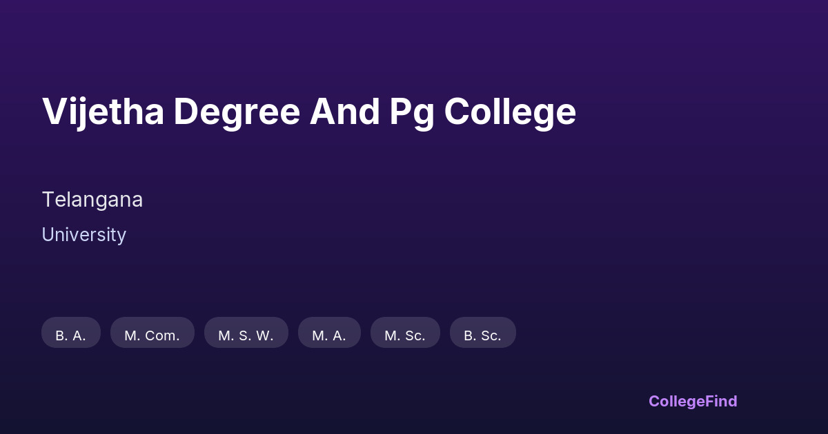 vijetha degree and pg college