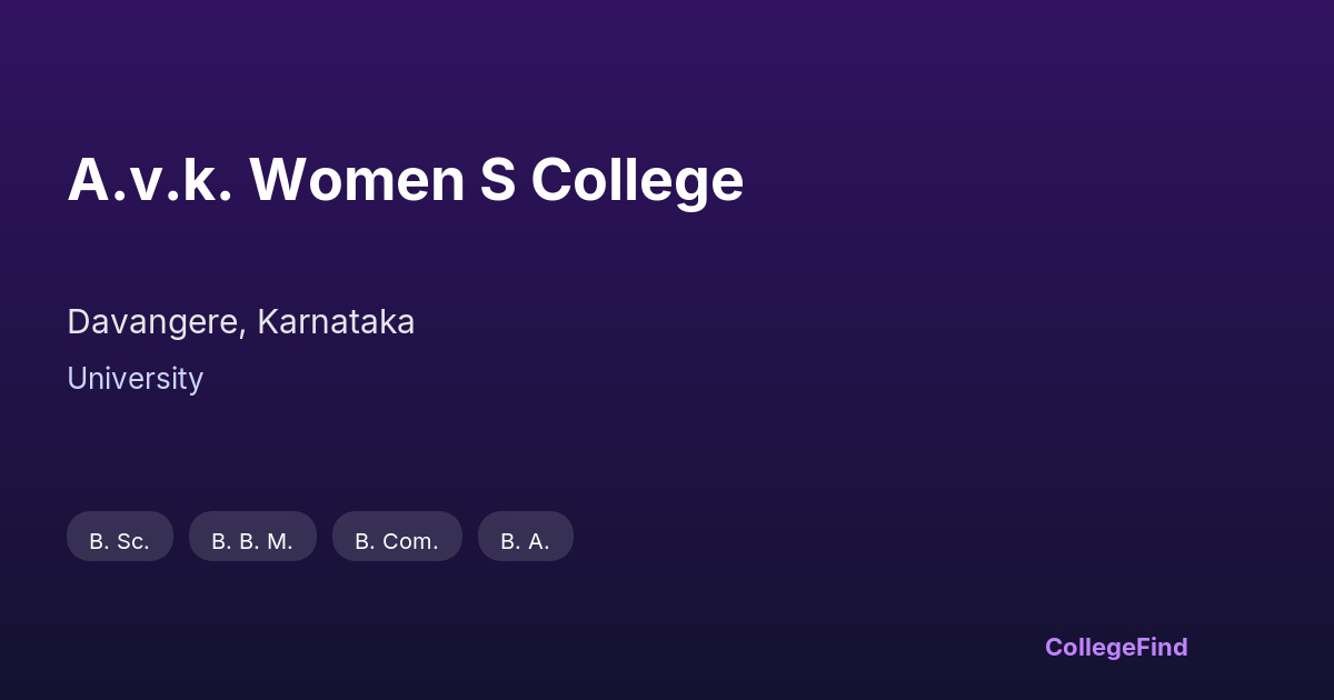 a.v.k. women s college