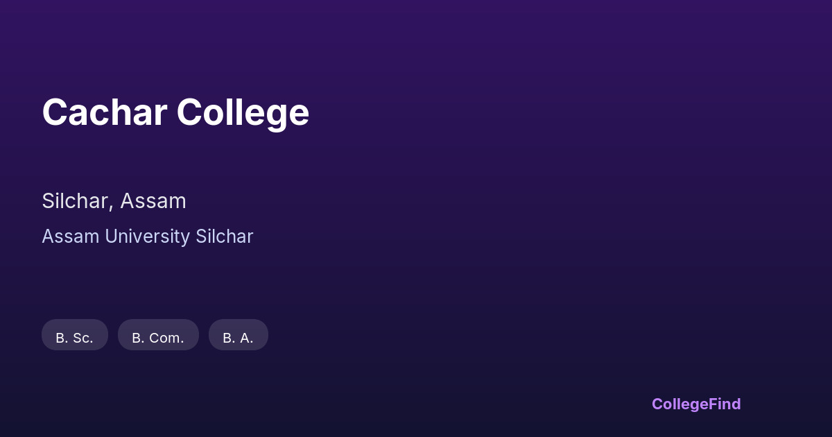 cachar college
