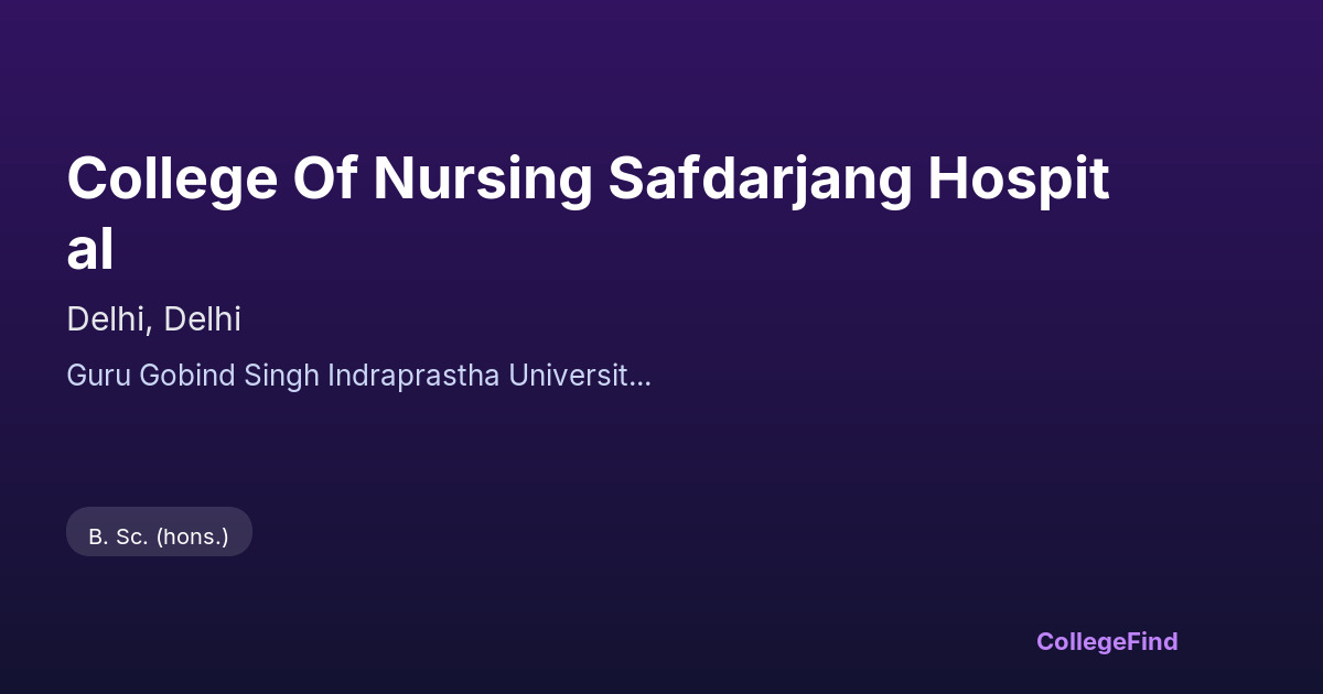 college of nursing safdarjang hospital