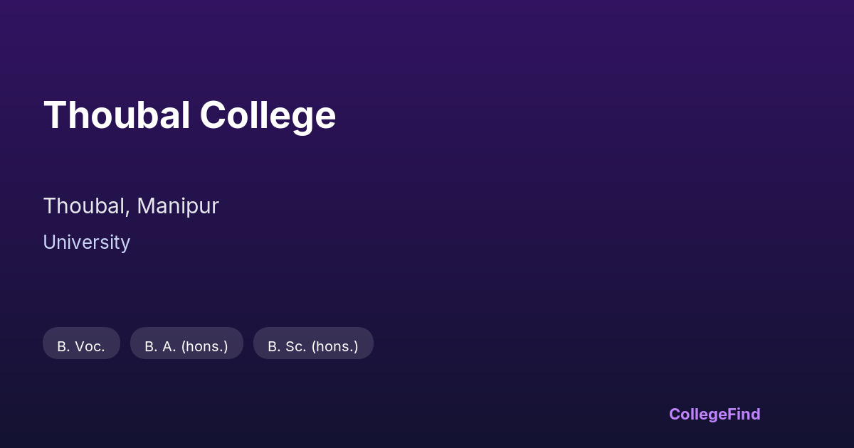 thoubal college