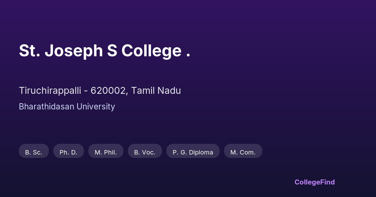 st. joseph s college .