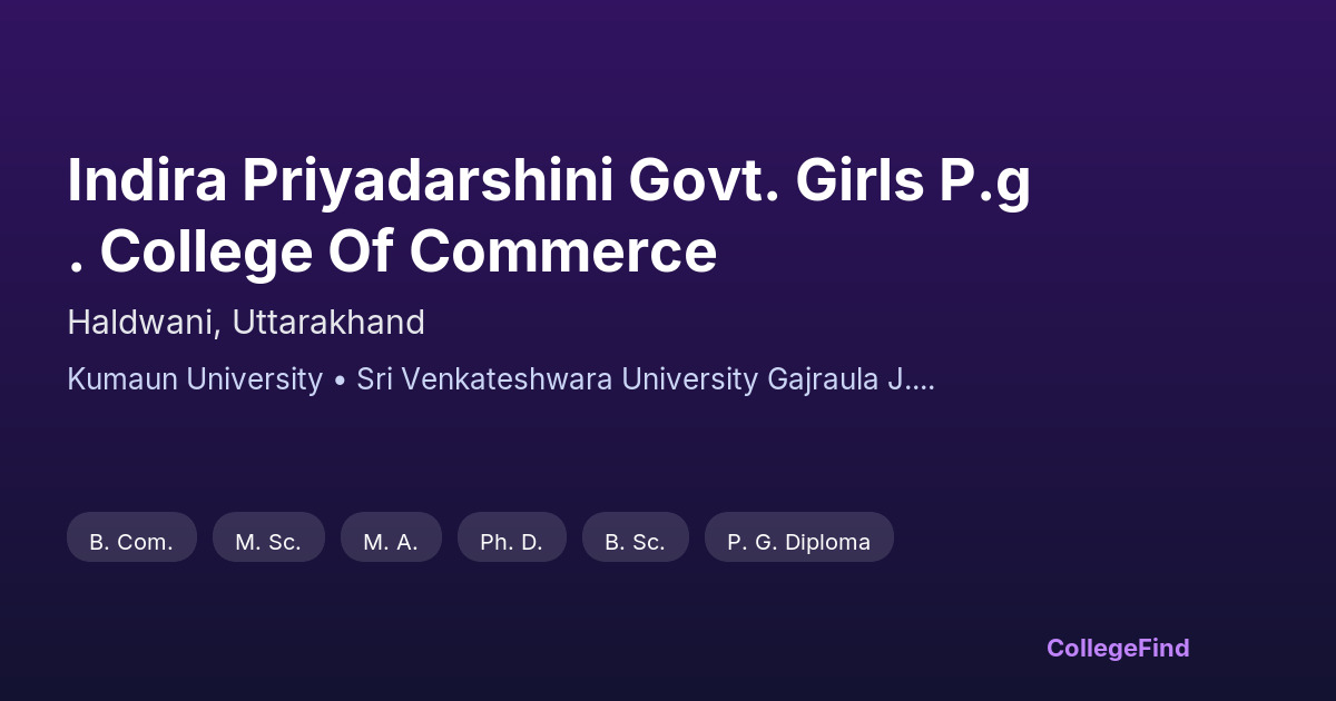 indira priyadarshini govt. girls p.g. college of commerce
