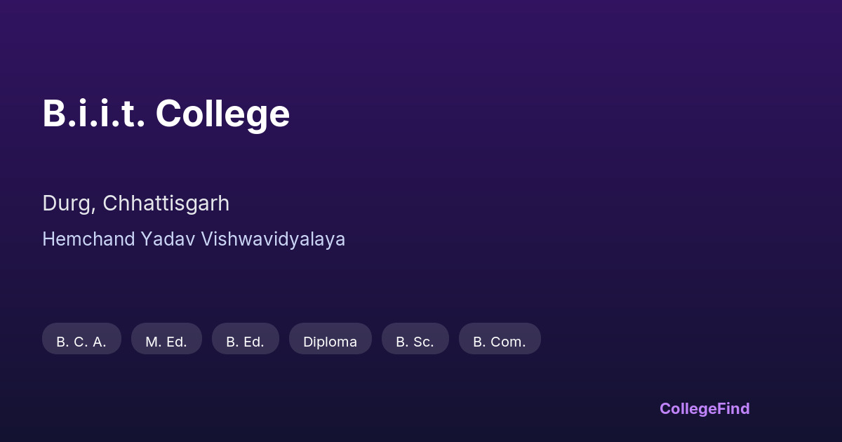 b.i.i.t. college