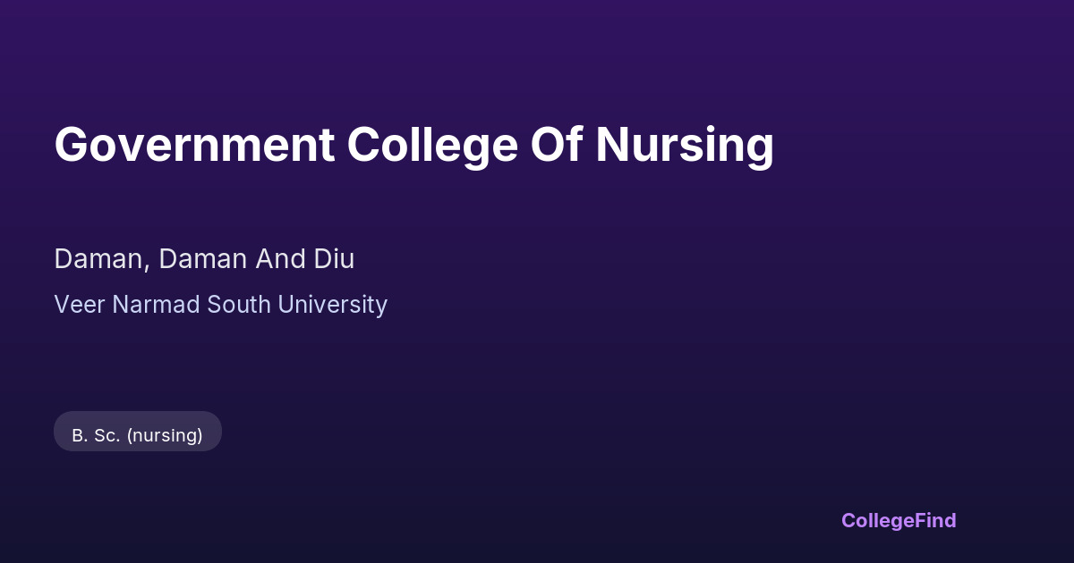 government college of nursing