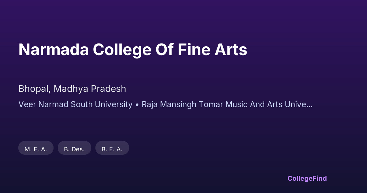 narmada college of fine arts