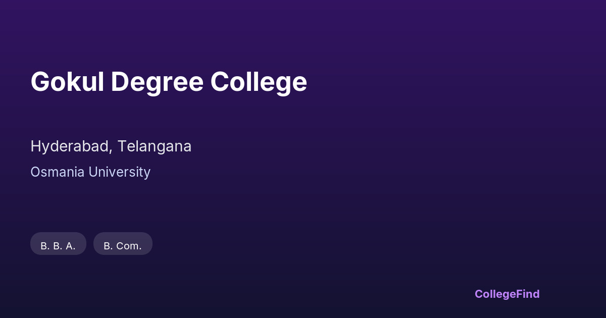 gokul degree college