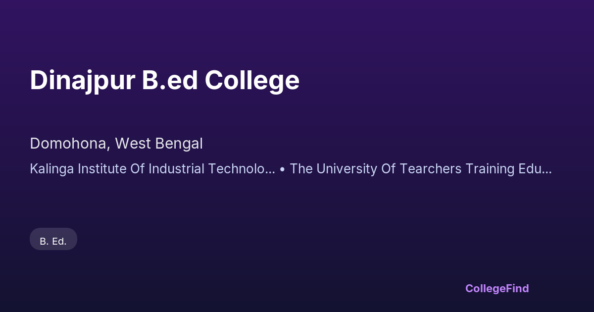 dinajpur b.ed college
