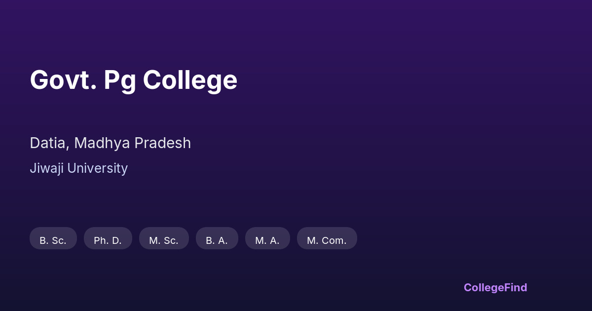 govt. pg college