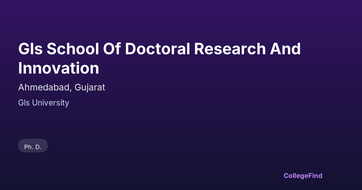 gls school of doctoral research and innovation