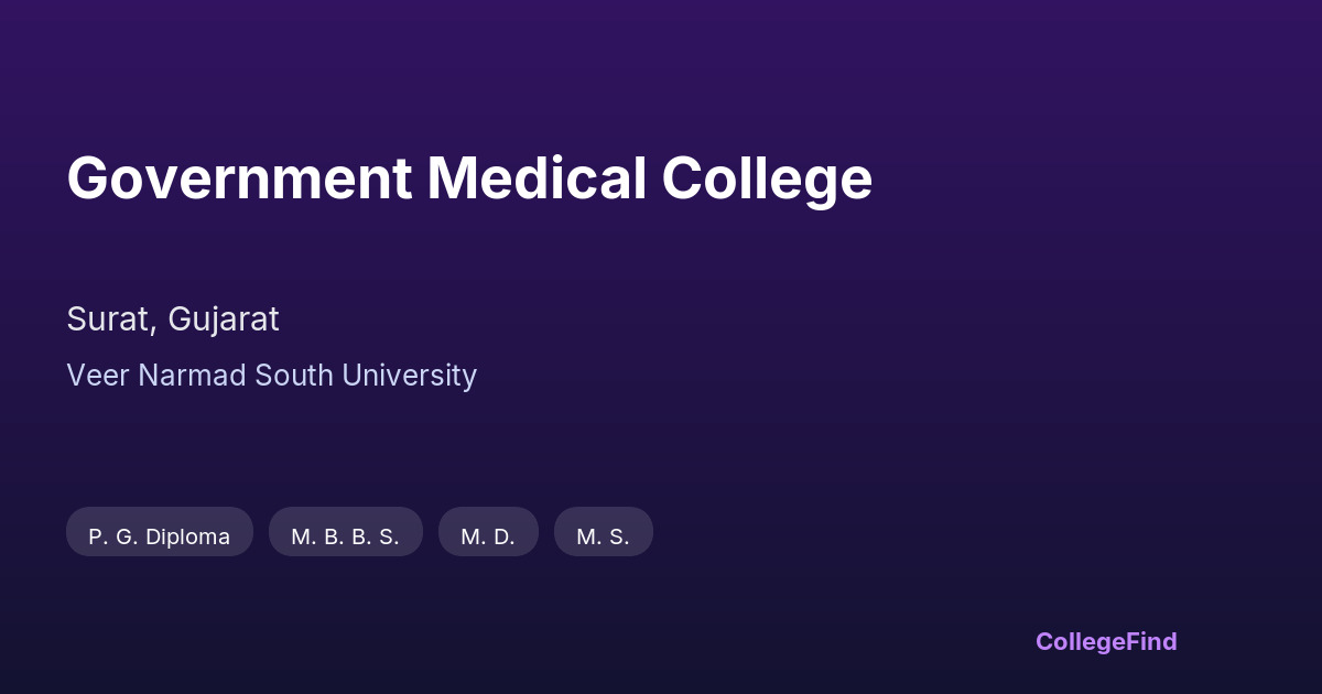 government medical college
