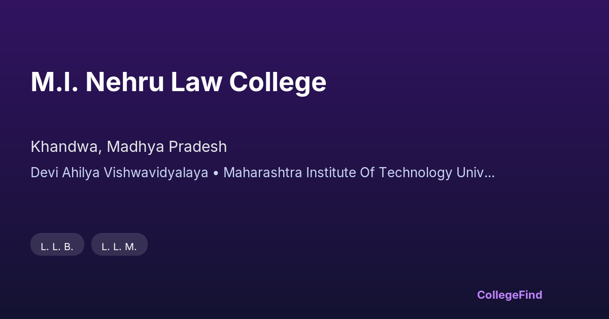 m.l. nehru law college