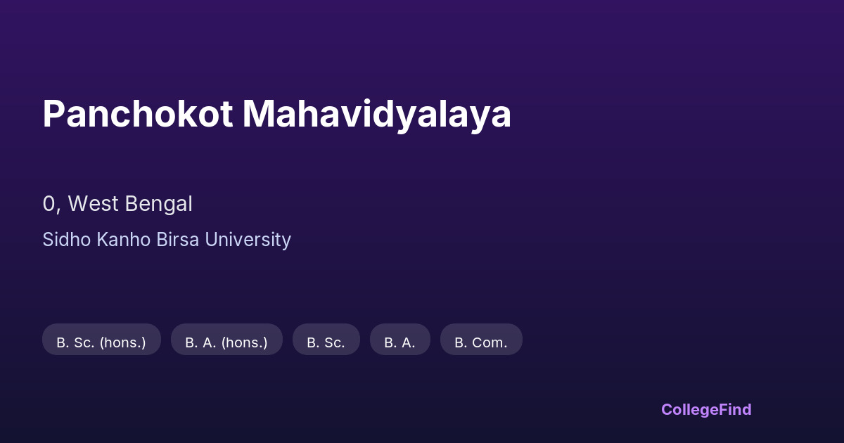 panchokot mahavidyalaya