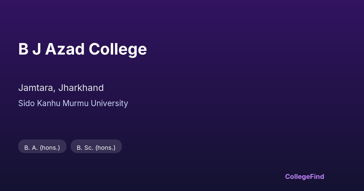 b j azad college
