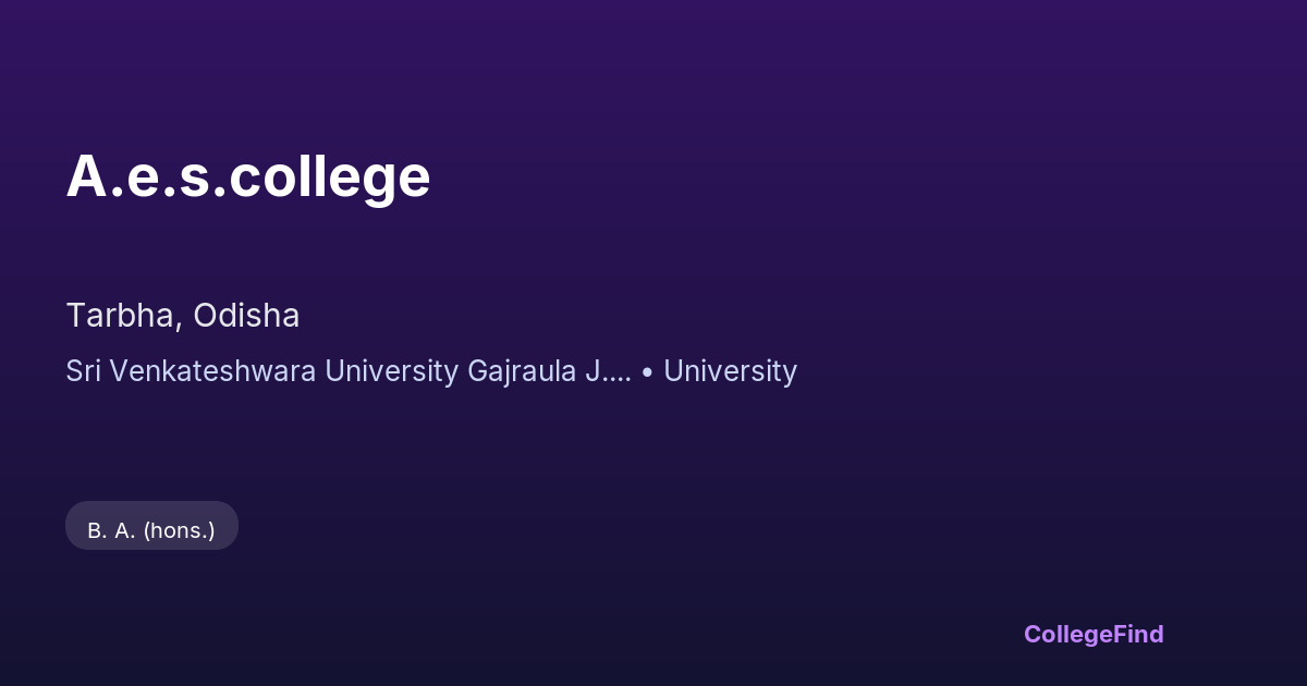 a.e.s.college