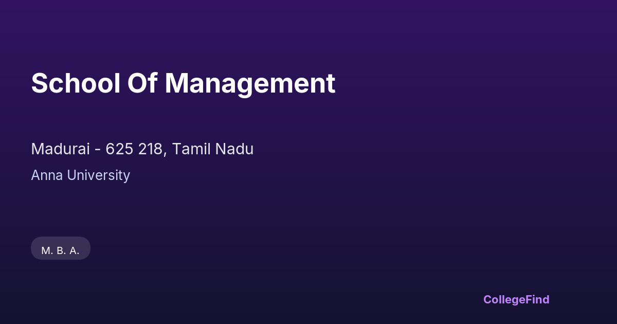 school of management