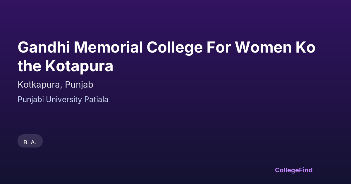 gandhi memorial college for women kothe kotapura