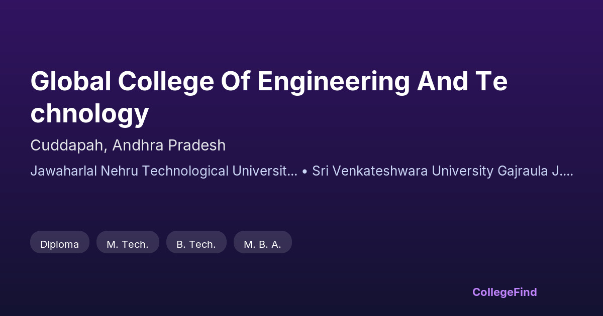 global college of engineering and technology