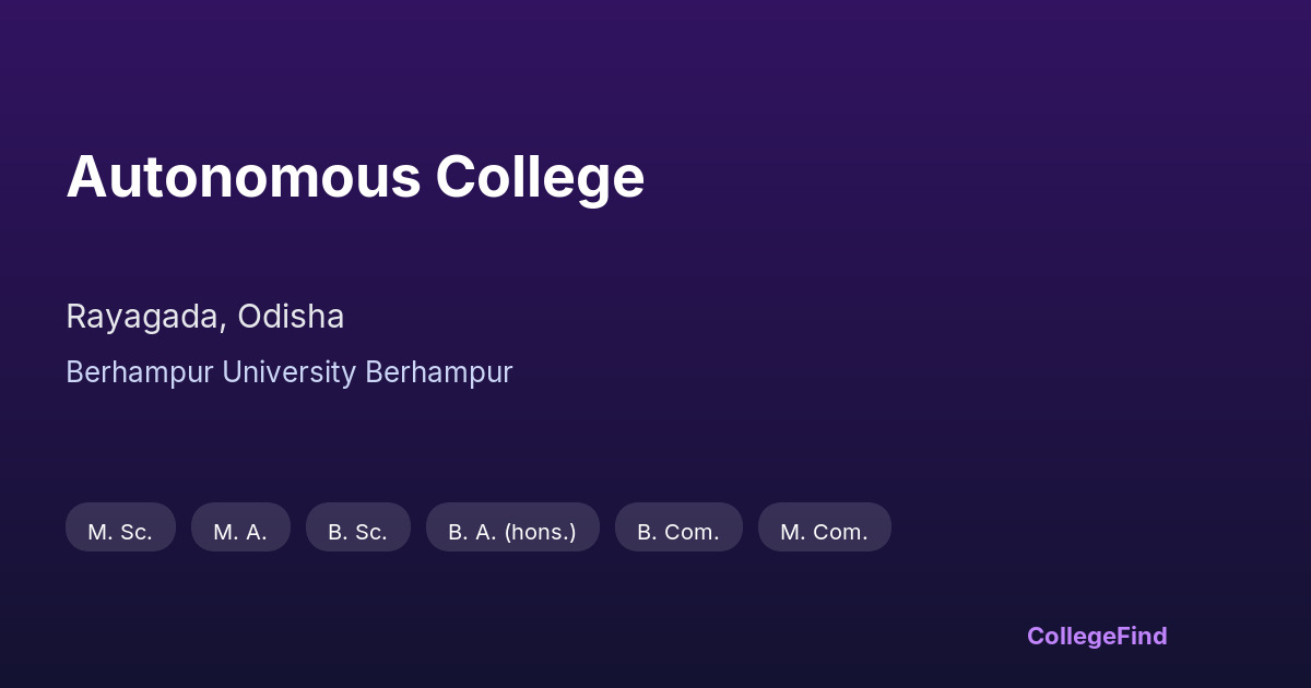 autonomous college