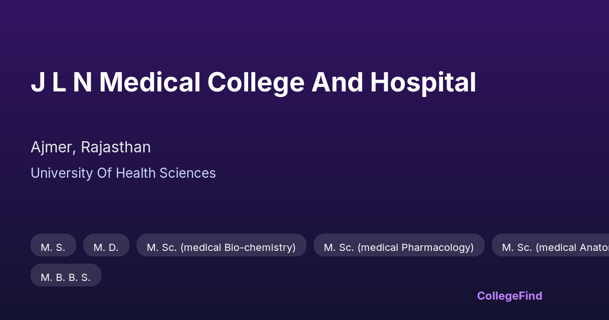 j l n medical college and hospital