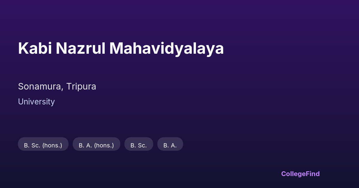 kabi nazrul mahavidyalaya
