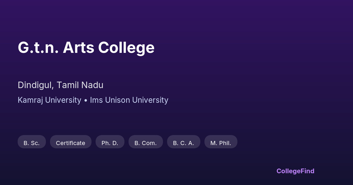 g.t.n. arts college