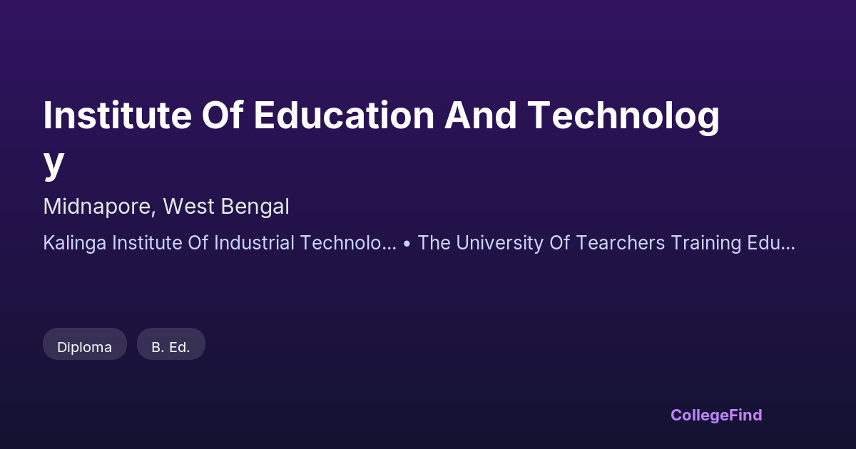 institute of education and technology