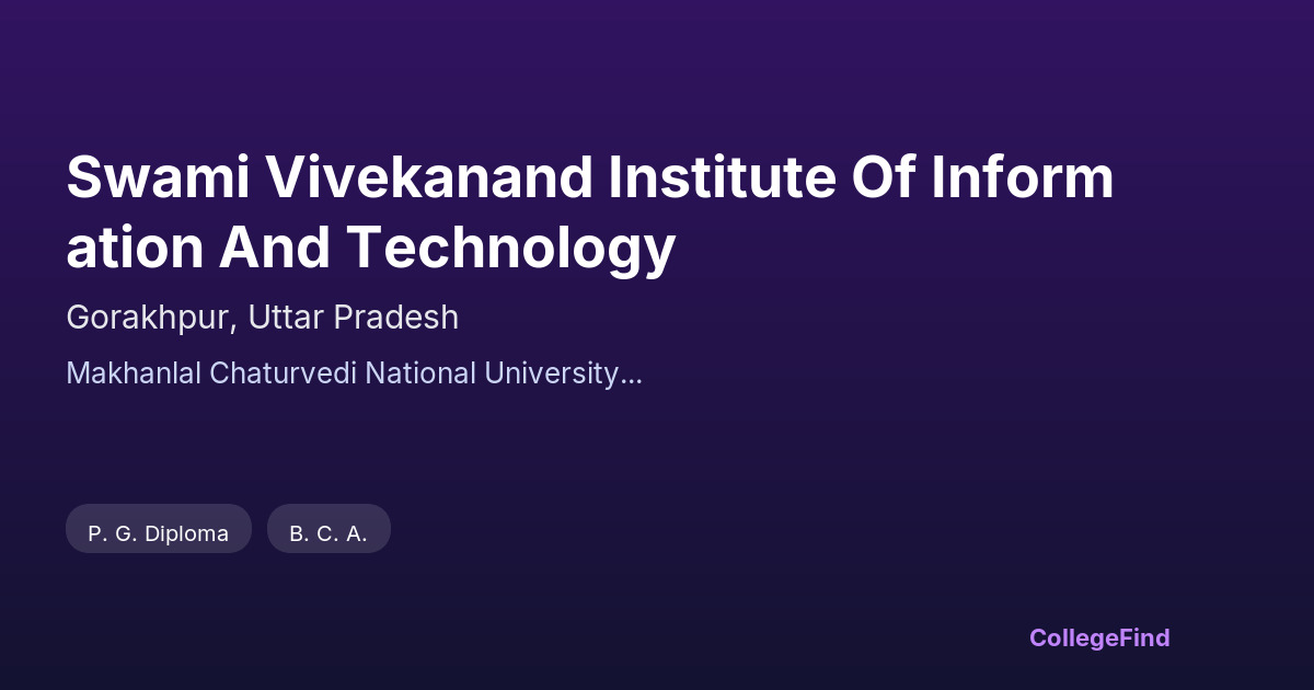 swami vivekanand institute of information and technology
