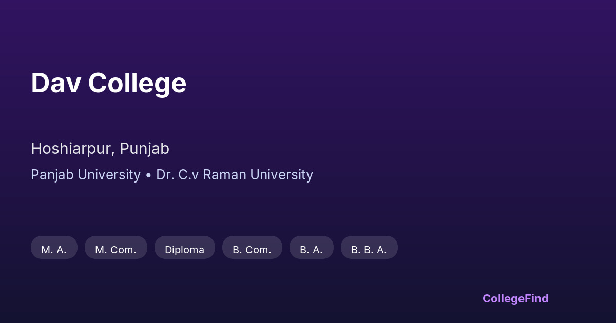 dav college