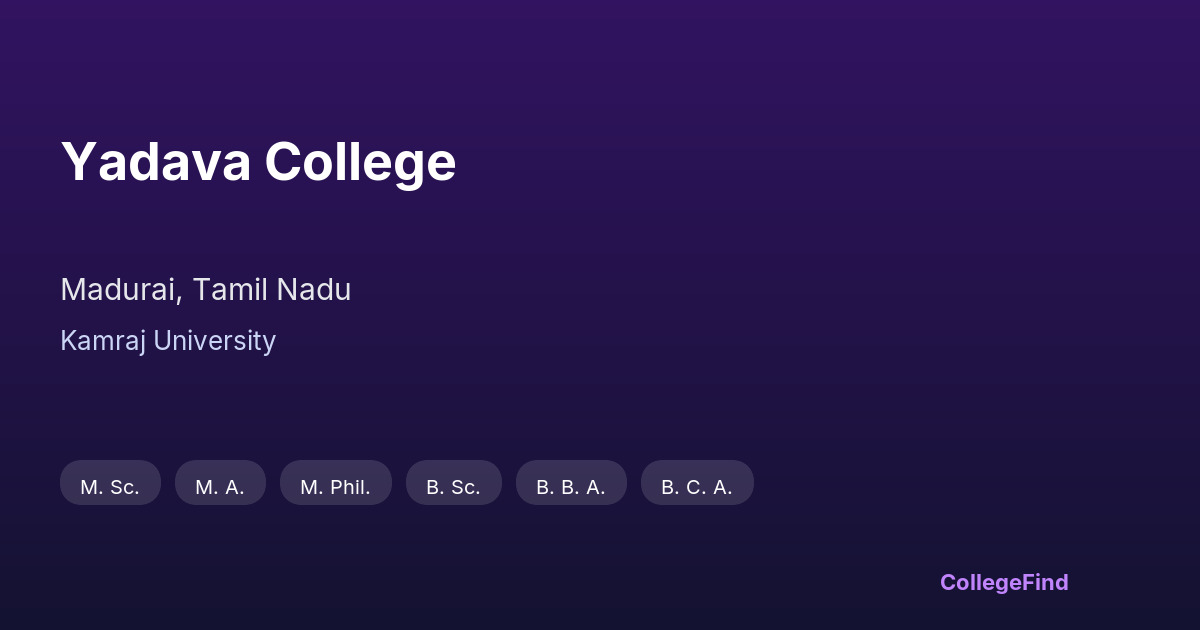 yadava college