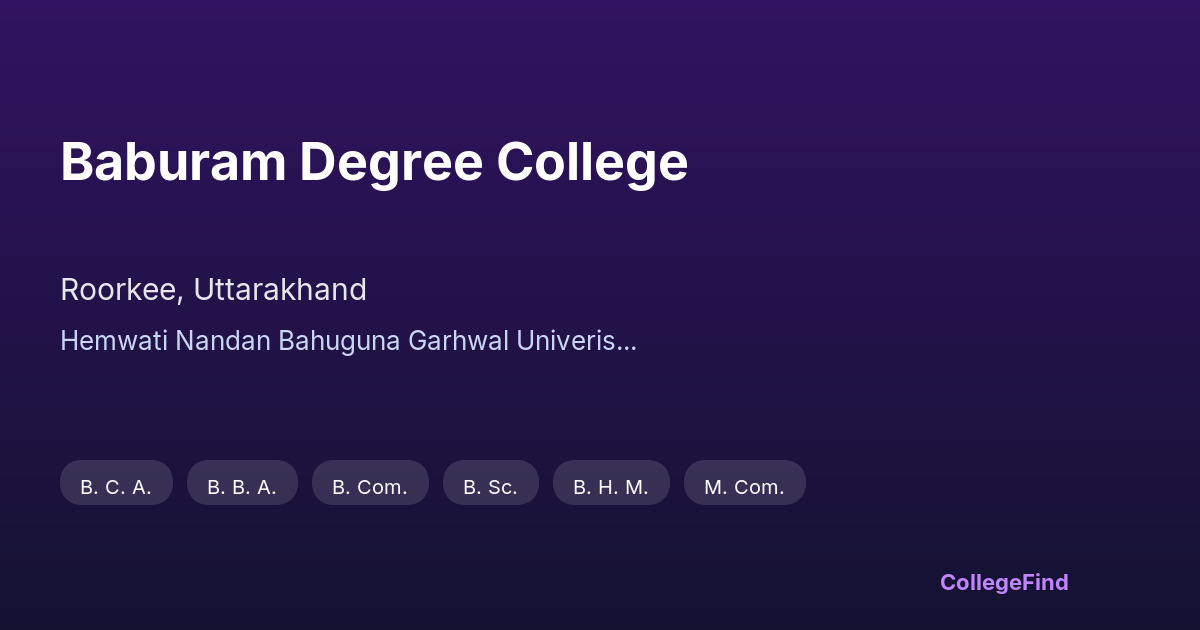 baburam degree college