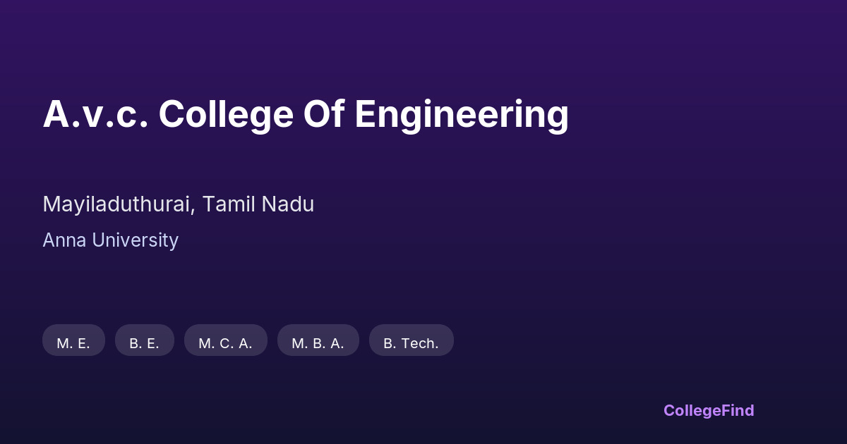 a.v.c. college of engineering