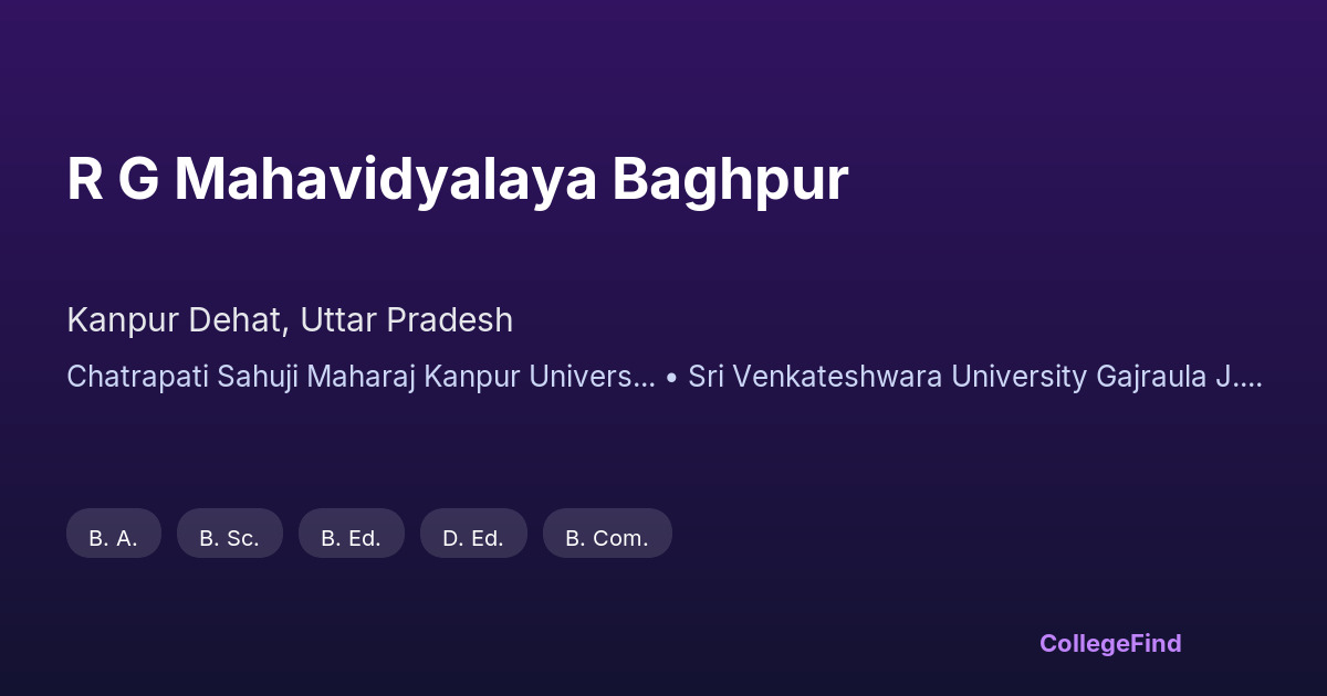 r g mahavidyalaya baghpur