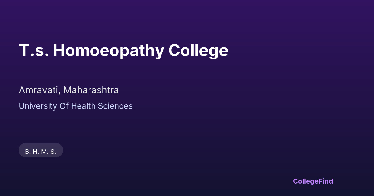 t.s. homoeopathy college